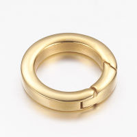 1pc 304 Stainless Steel Spring Gate Rings O Rings Ring Golden 21x4mm Inner Diameter: 14mm