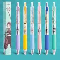 24 pcslot New Demon Slayer Clip Gel Pen Cute 0.5mm black Ink Signature Pens Promotional Gift Office School Supplies