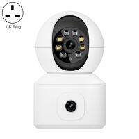 ESCAM QF010 2X2MP เลนส์คู่,กล้องวงจรปิด Wi-fi หน้าจอคู่รองรับกล้องเสียงและการตรวจจับการเคลื่อนไหวสองทาง
