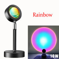 2021LED Sunset Lamp Live Background Atmosphere Light Rainbow Sunset Red Projector USB Night Light Desk Lamp for Bedroom Decoration