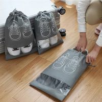 5pcs Shoes Storage Bag Closet Organizer Non-woven Travel Portable Bag Waterproof Pocket Clothing Classified Hanging Bag