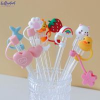 1pc Cute Fruit Shape Straw Tips Cover Silicone Dustproof Reusable Plugs Strawberry Suitable For Straws Reusable Airtight Drinking Dust Cap Cup Accessories Cartoon Tips Cover Suit For 6-8mm Straws brilliantant