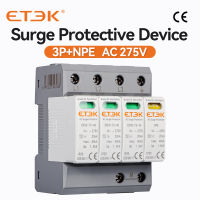 ETEK บ้านอุปกรณ์ป้องกันไฟกระชากป้องกัน Arrester ป้องกันประเภท T2 SPD AC 4จุด20KA ~ 40KA 3จุด NPE 275โวลต์ EKU5-T2-40-3PN275