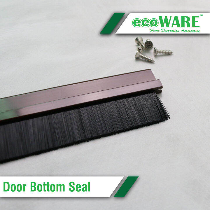 ecoWARE PVC Door Bottom Seal With Nylon Brush Heavy Duty Door Bottom