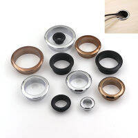 2 pcs พลาสติกลวดฝาครอบรู 50 มม. โต๊ะกลม PC เต้ารับสายพอร์ต grommet ผู้ถือตู้ air vent แหวนตกแต่งฮาร์ดแวร์เฟอร์นิเจอร์-mu xuan trade