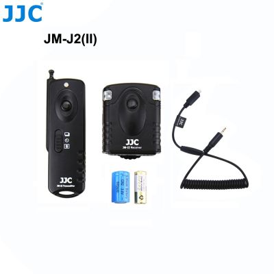 JM-J2II JM-J2II ตัวปล่อยชัตเตอร์กล้อง JJC 433Mhz 16ช่องวิทยุไร้สายควบคุมระยะไกลสำหรับ E-M5 OM-D OM-1 OLYMPUS II E-M1กล้อง III