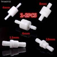 ✒❀ 1-2PCS Plastic One Way Inline Check Valve Fuel Gas Liquid Water 4mm/6mm/8mm/10mm/12mm White