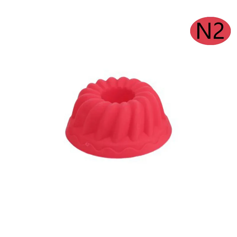 1pc Silicone Cake Mold, Red Cake Pan For Baking