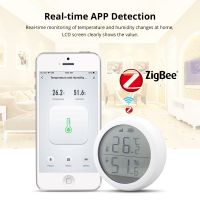 Tuya Zigbee Temperature And Humidity Sensor App Notification  Battery Leval Indicatated Linkage Intelligent For Smart Life