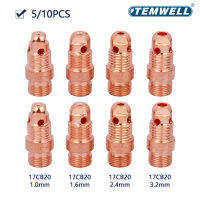 510Pcs 1.01.62.43.2Mm TIG Collet Body Stubby 17CB20 0.040 "116" 332 "18" สำหรับ WP17 TIG WP18 WP26เชื่อมไฟฉายอุปกรณ์เสริม