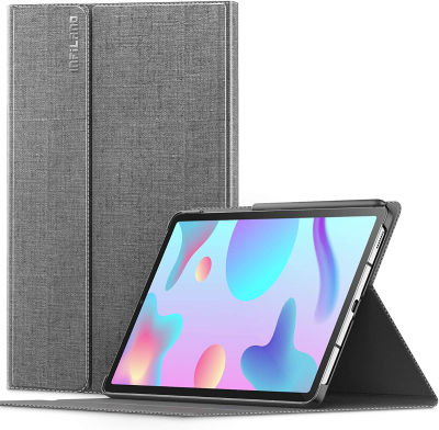 INFILAND Galaxy Tab S6 Lite Case, Multiple Angle Stand Case Fit Samsung Galaxy Tab S6 Lite 10.4 Inch 2022 Release Tablet [Auto Wake/Sleep], Gray 02-Gray Case for Galaxy Tab S6 Lite 10.4 SM-P610/P615 2020 ONLY