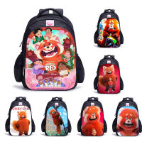 2022 New Anime Turning Red Children Backpack High Capacity Nylon Waterproof Cartoon Print Student Kawaii School Bag Gifts