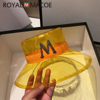 Fashion Hats For Women Transparent Pvc Bucket Hat Star Style Shape Top Hat Designer Female Teend Hot Sun Hat Yellow