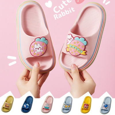 Cartoon Pattern Kids Slippers For Boys Summer Beach Indoor Slippers Cute Girl Shoes Home Soft Non-slip Children Slippers 2-9 Y