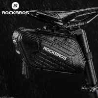 ROCKBROS 1.5L Hard ShellจักรยานRainproof MTBสะท้อนแสงกระเป๋าจักรยานขี่จักรยานแบบพกพาไฟแขวนSaddle Seatpostด้านหลังPanniers