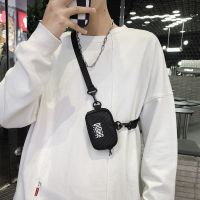 Mens Small Satchel Trendy Brand All-Match Shoulder Bag Crossbody Bag Trendy Small Bag Earphone Bag Hip-Hop Hanging Bag Coin Purse 2023