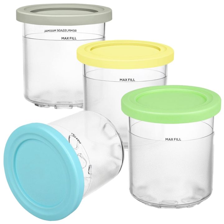 Ninja CREAMi Pints and Lids - 4 Pack, Compatible with NC300 Series