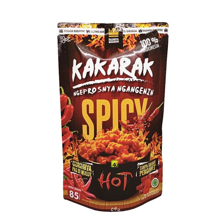 Kakarak Snack Makaroni Spiral Rasa Hot Spicy 85 Gr Lazada Indonesia