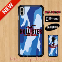 Fashion NEW Hollister Blue Camo Phone Case for Apple IPhone 14 13 12 Mini Pro Max 11 XS Max XR 6 7 8 S Plus Samsung S20 Ultra Note 10 9 8 Huawei P40 Pro P30 P20 Mate 20 30 Case Cover