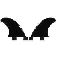 ♗﹍✶ 2 PCS GL Surfboard Fins Black/White Nylon Plastic Twin Tab Base Side Fin Surfing Fins