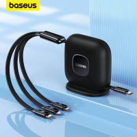 Baseus USB C แบบ3 In 1 100W พับเก็บได้สำหรับ IP 14 13เครื่องชาร์จตั้งโต๊ะ USB Type-C ชาร์จเร็วสำหรับ Macbook Samsung Xiaomi