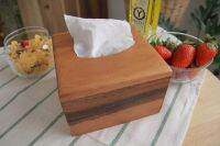 NT118 กล่องทิชชู่ ขนาดเล็ก โซปา กล่องทิชชู่สี่เหลี่ยมเล็ก ไม้จามจุรี Zopa Acacia Wood Square Tissue Box