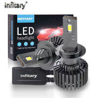 Infitry H4 LED ไฟหน้ารถคู่ท่อทองแดงโคมไฟสำหรับ H1 H11 HB3 9005 9006 CANbus อัตโนมัติไฟหลอดไฟชุด12โวลต์130วัตต์2ชิ้น *