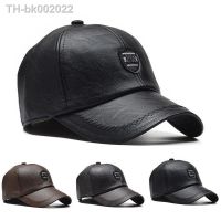 ♦℗┇ M Label Pu Leather Baseball Caps Spring and Autumn Outdoor Adjustable Casual Hats Sunscreen Hat