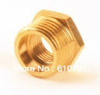 Brass Pipe Thread 1-1/4 Male x 1/2 Female BSPP Connection Adapter Reducer Bushing Busher Connector Hexagon Plumbing Fitting