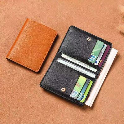 Minimalist Bank Card And Drivers License Wallet Small And Thin Card Case Compact Card Bag With Buckle Portable Card And ID Holder Lightweight Card And License Wallet
