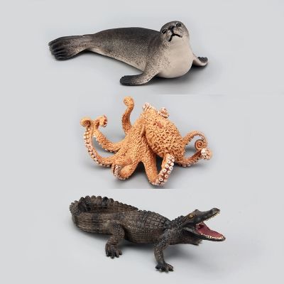 Solid simulation model of Marine animals furnishing articles great white sharks blue whales dolphins crab horseshoe crabs paddle children toys