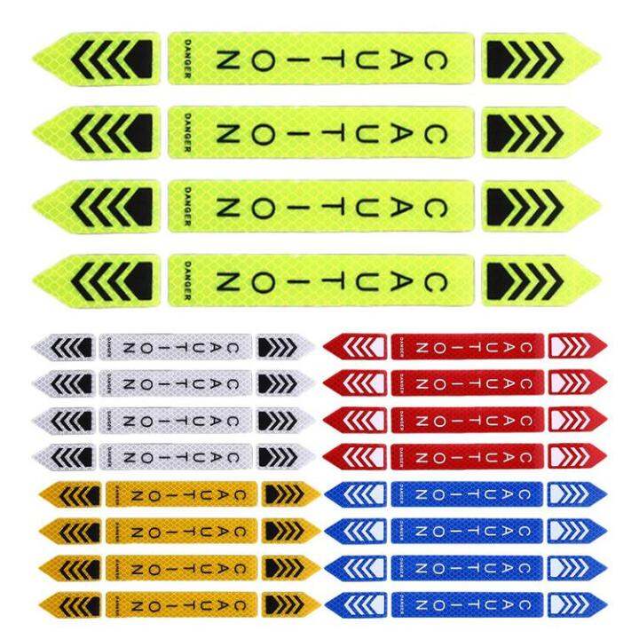 reflective-decals-safety-high-visibility-waterproof-car-decals-warning-tape-4pcs-diy-self-adhesive-car-accessories-reflective-strips-motorcycle-decoration-for-trucks-fishing-boats-kayak-calm