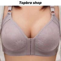 Topbra_shop ผู้หญิงสบายยกทรงอ่อนนุ่มด้านหน้า Bralette ขนาดพิเศษ36-44 B C ถ้วยกางเกงชั้นในระบายอากาศเสื้อกั๊ก เสื้อชั้นในผญเสื้อชั้นในผญCDB191