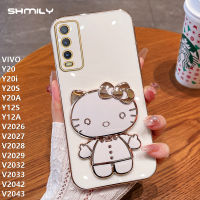 เคสโทรศัพท์ Y12S อิเล็คโทรเพลท Y20A แบบหรูหราเคสโทรศัพท์แฟชั่น Y12A Y20i VIVO Y20 V2032 V2033 Y20S V2043 V2042