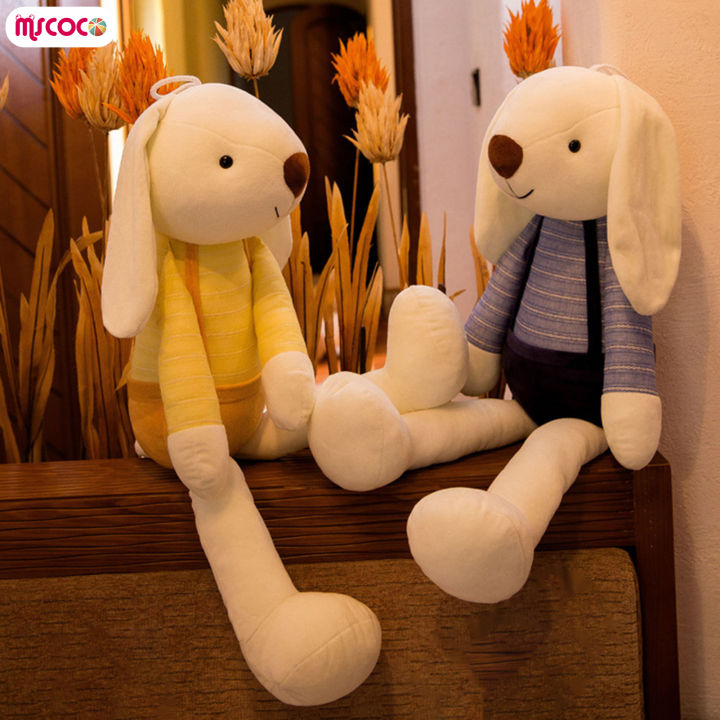 mscoco-ตุ๊กตากระต่ายหูกระต่ายผ้าขนสัตว์ตุ๊กตาเด็กกระต่ายน่ารักของเล่นตุ๊กตาผ้ากำมะหยี่ของเล่นสำหรับเด็ก