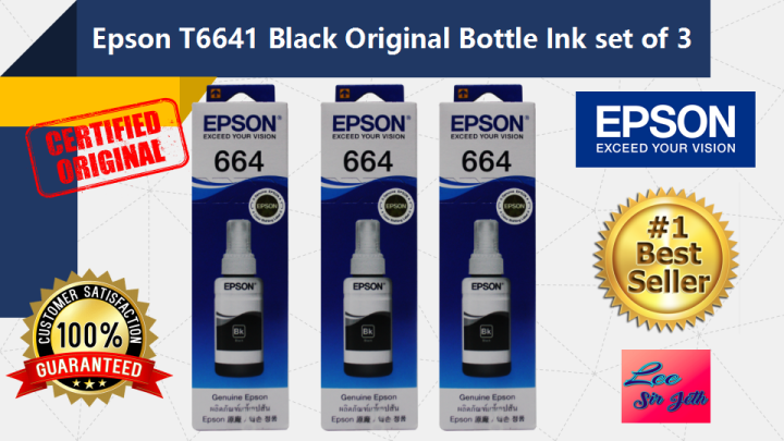 Epson T6641 Black Original Bt Ink 70ml Set Of 3 Bundle Lazada Ph 4175