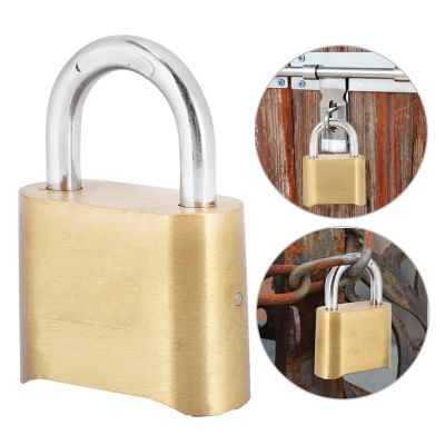 รหัสผ่านล็อค 4 หลัก Dail ทองเหลืองกันสนิม รหัสผ่านล็อค กุญแจรหัส ล็อคประตูตู้คลังสินค้า กุญแจรหัส