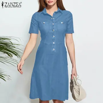 Women's Denim Shirt Dress – FancyStyles Boutique LLC