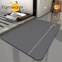 Super Absorbent Bath Rug Quick Drying Non-slip Bathroom Mat Bath Tub Side Area Floor Mats Diatomite Home Doormat Kitchen Car