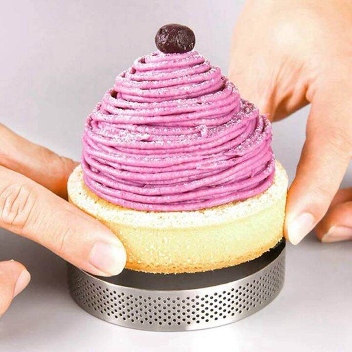 18pcs-6cm-tart-ring-stainless-steel-tartlet-mold-circle-cutter-pie-ring-heat-resistant-perforated-cake-mousse-molds