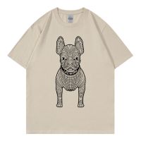 New T-Shirt Men Korean Trend Dog Printed Hip Hop Lifework T Shirts For Oversize Unisex Streetwear Tshirt 100 Cotton Top