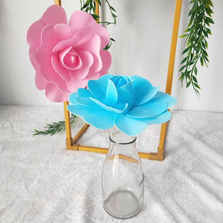 yurongfx-ฉากหลังดอกไม้ประดิษฐ์ลายดอกกุหลาบเครื่องตกแต่งฝาผนัง1ชิ้นทำจากโฟม-pe-ดอกไม้ขนาดใหญ่ตกแต่งงานปาร์ตี้ของตกแต่งสถานรับเลี้ยงเด็กดอกไม้งานแต่งงาน