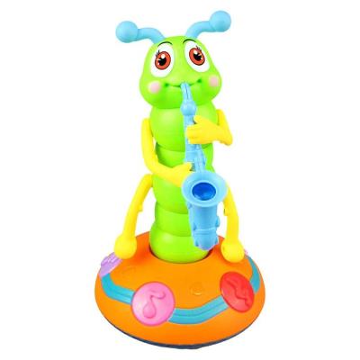 Electric Dancing Toy Light Music Children Twisting Toy Caterpillar Saxophone Toys Colorful Cute Creative Electric Caterpillar Dance Toy for Christmas Birthday approving