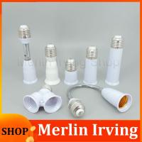 Merlin Irving Shop 65mm 95mm 14cm Flexible AC E27 To 2 E27 bulb Base power Socket plug Converter LED Light Lamp  Extender Holder E27-E27 Adapter