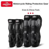 4Pcs Motorcycle Knee Pads Elbow Pads Mtb Cycling Knee Protection Mountain Bike Elbow Protector BMX DH ATV Motocross Knee Guard Knee Shin Protection