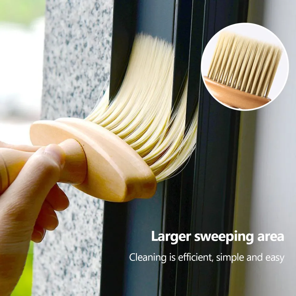 1pc PP Gap Cleaning Brush, Minimalist Yellow Long Handle Gap Brush For Home