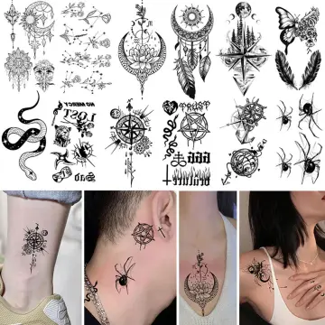 Buy 30 Sheets Temporary Tattoos Small Art Waterproof Tattoo Stickers for  Women Men Girls Kids Body Art Decorations Gift Online - Shop Home & Garden  on Carrefour UAE
