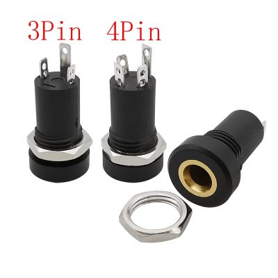 PJ-392A 3/4 Pin 3.5mm Audio Jack Socket 3/4 Pole Stereo Solder Panel Mount 3.5 mm Headphone Female Socket Connector With Nut