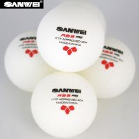 12balls SANWEI Gold 3-Star Plastic 40 seamed Table Tennis Ball ITTF Approved New Material ABS Poly Ping Pong Balls Wholesales