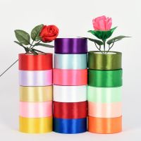 6mm 10mm 15mm 20mm 25mm 38mm 50mm Silk Satin Ribbons Christmas Party Gift Wrapping Wedding Decoration White Red Green Ribbons Gift Wrapping  Bags